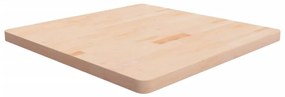 vidaXL Tampo de mesa quadrado 80x80x4 cm carvalho maciço não tratado