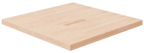 Tampo de mesa quadrado 80x80x4 cm carvalho maciço não tratado