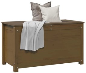 Caixa de arrumação 80x40x45,5 cm pinho maciço castanho-mel