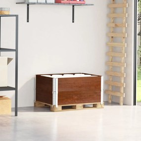 vidaXL Colares p/ paletes 2 pcs 80x60 cm madeira pinho maciça castanho
