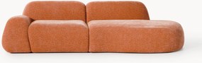 Módulo com chaise longue em teddy Wolke (3 lugares)