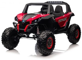 Carro elétrico para Crianças 24V 2 Lugares 4x4 Buggy UTV-MX 2000N Rodas de EVA, Assento de couro Vermelho