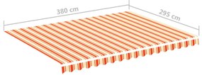 Tecido de substituição para toldo 4x3 m amarelo e laranja