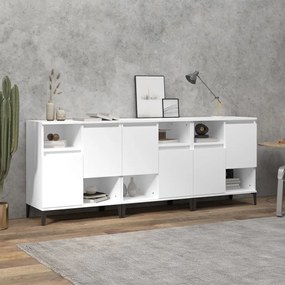 vidaXL Aparadores 3 pcs 60x35x70 cm derivados de madeira branco