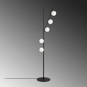 Candeeiro de Pé Domino – Preto e Creme – 31 x 52 x 167 cm