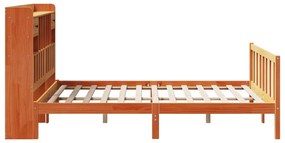 Cama com estante sem colchão 140x190 cm pinho maciço