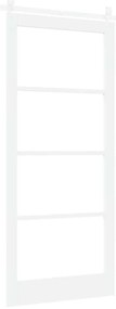 Conjunto de Porta Deslizante vidaXL com Ferragens Brancas 93x211 cm Ma