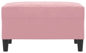 Apoio de pés 70x55x41 cm veludo rosa