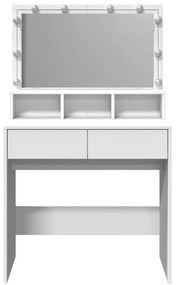 Toucador com LED 80x41x134,5 cm branco