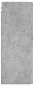 Armários de parede 2 pcs 69,5x34x90 cm cinzento cimento