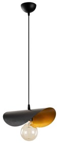 Chandelier Sivani – Preto e Dourado – 30 x 17 cm