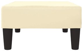 Apoio de pés 78x56x32 couro artificial cor creme