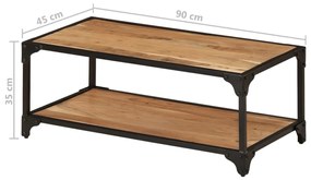 Mesa de centro 90x45x35 cm madeira de acácia maciça