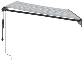 Toldo retrátil automático 300x250 cm antracite e branco