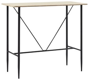 vidaXL Mesa de bar 120x60x110 cm MDF cor carvalho