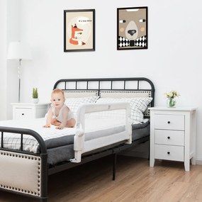 Barra segurança dobrável de esponja 105 x 40 x 42 cm para crianças para cama queen e king size cama de casal de solteiro branca