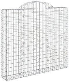 Cestos gabião arqueados 11 pcs 200x50x180/200 ferro galvanizado