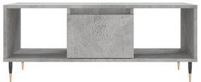 Mesa de centro 90x50x36,5 cm derivados madeira cinzento cimento