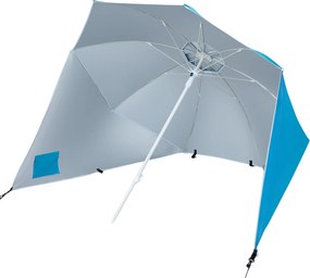 Guarda-sol de Praia Convertível em Tenda, 175 x 175 x 215 cm, Proteção Solar, Turquesa