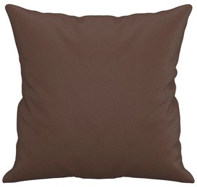 Almofadas decorativas 2 pcs 40x40 cm couro artificial castanho
