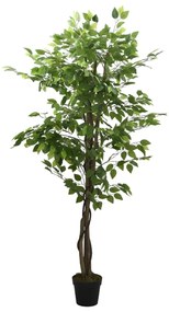 Figueira artificial 1260 folhas 200 cm verde