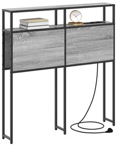 Cabeceira de armazenamento Sonoma cinzento 75 cm