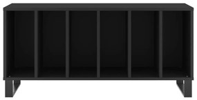 Armário para discos 100x38x48 cm derivados de madeira preto