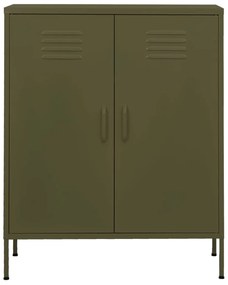 Armário de arrumação aço 80x35x101,5 cm verde-azeitona