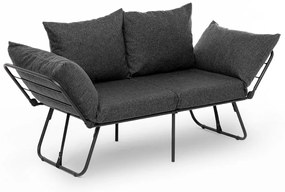 Sofá-Cama de 2 Lugares Viper – Cinzento Escuro – 150x78x60 cm