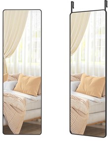 Espelho de corpo inteiro 120 x 40 cm retangular Preto