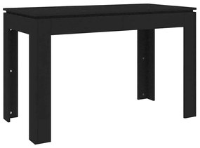 Mesa de jantar 120x60x76 cm contraplacado preto