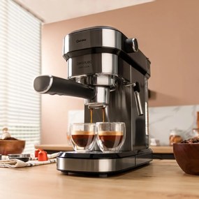 Máquina de café Express Cafelizzia 790 Steel DUO 1350 W, expressos e cappuccinos, Thermoblock, 20 bares, modo automático de 1-2 cafés, vaporizador ori