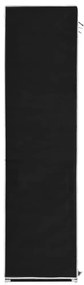 Roupeiro c/ compartimentos e varões 150x45x175 cm tecido preto