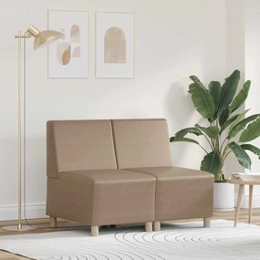 vidaXL Cadeiras de Sofá 2 pcs Cappuccino 55 x 74 x 82 cm