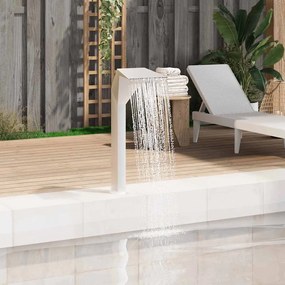 Fonte para piscina aço inoxidável 50x30x90 cm prateado