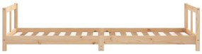 Estrutura de cama infantil 80x200 cm madeira de pinho maciça