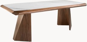 Mesa de jantar em madeira com tampo em efeito mármore Larissa