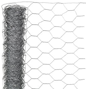 409373 Nature Rede de arame hexagonal 1x10 m 25 mm aço galvanizado