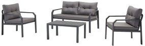 Conjunto de Lounge de Jardim Arya – Sofá de 2 Lugares, 2 Poltronas Ind
