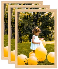 vidaXL Molduras para parede 3 pcs 50x70 cm carvalho-claro