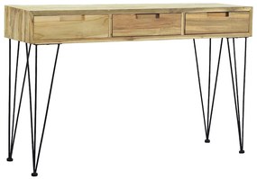 Mesa consola em teca maciça 120x35x76 cm