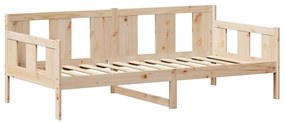 Sofá-cama com telhado 80x200 cm madeira de pinho maciça