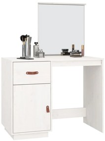 Toucador 95x50x134 cm madeira de pinho maciça branco