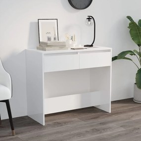 vidaXL Mesa consola 89x41x76,5 cm aço branco brilhante