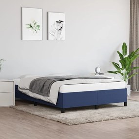 Estrutura de cama 140x200 cm tecido azul