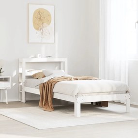 vidaXL Estrutura de cama c/ cabeceira sem colchão 90x200 cm branco