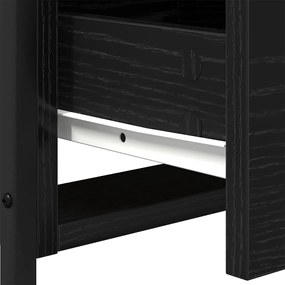 Cômoda de Cabeceira vidaXL Carvalho Preto 44x45x60 cm Madeira de engen