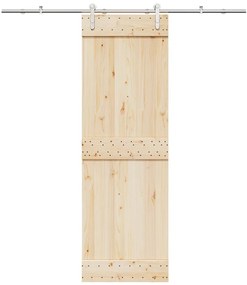 Kit ferragens p/ porta deslizante 200cm aço inoxidável prateado