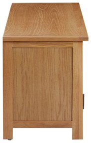 Móvel de TV 110x35x44 cm madeira de carvalho maciça