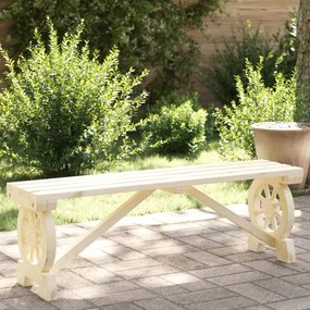 vidaXL Banco de jardim 115 cm madeira de abeto maciça